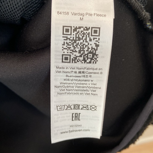 Fjallraven Vardag Pile Fleece Jacket Men’s Medium Black EUC - Picture 4 of 7